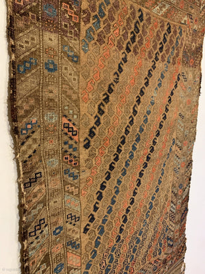 5’2” X 3’0” 19th Century Antique Baluch Rug