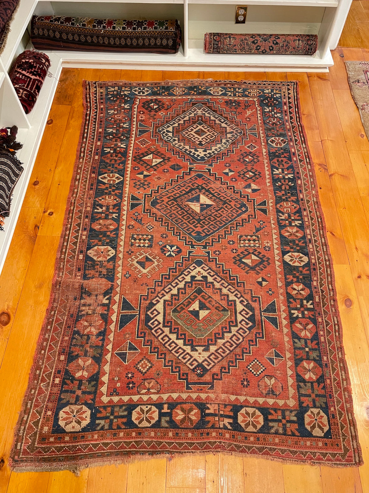 4&#39;3&quot; X 6&#39;10&quot; Antique Caucasian Kazak Rug [SH-026]