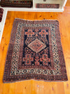 Antique Afshar Vase Rug 4'5 x 5'5