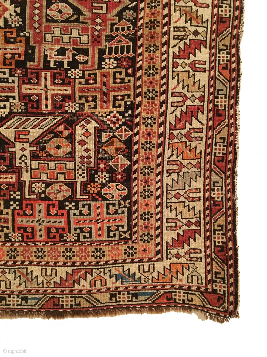 3’8&quot; X 5’3&quot; Antique Caucasian Shirvan Rug