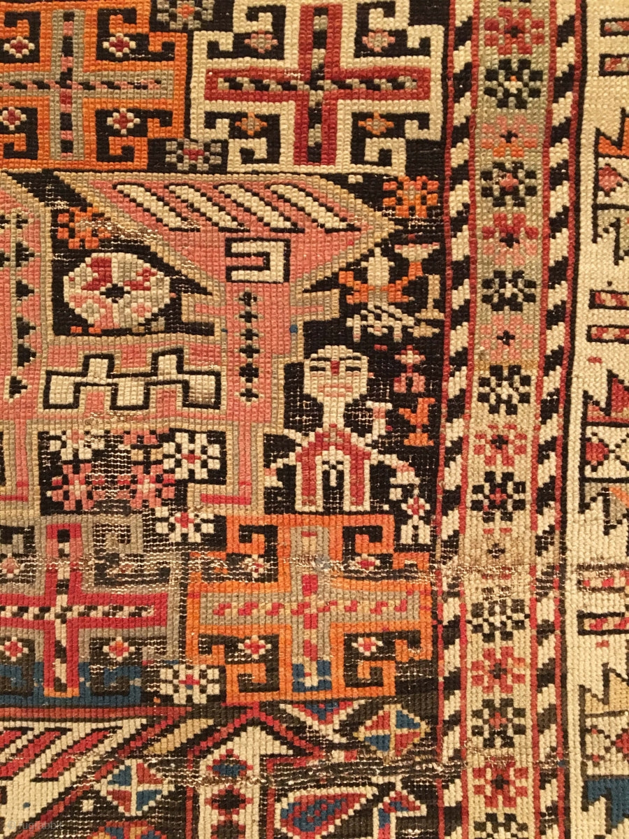 3’8&quot; X 5’3&quot; Antique Caucasian Shirvan Rug