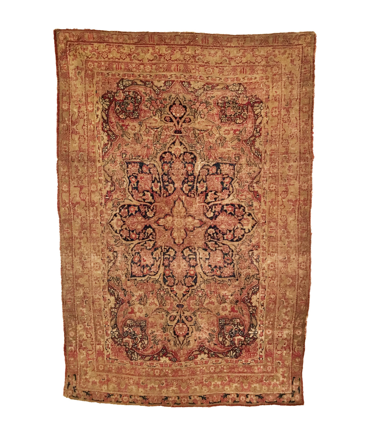 4&#39;3&quot; X 6&#39;4&quot; Antique Persian Kerman Medallion Rug