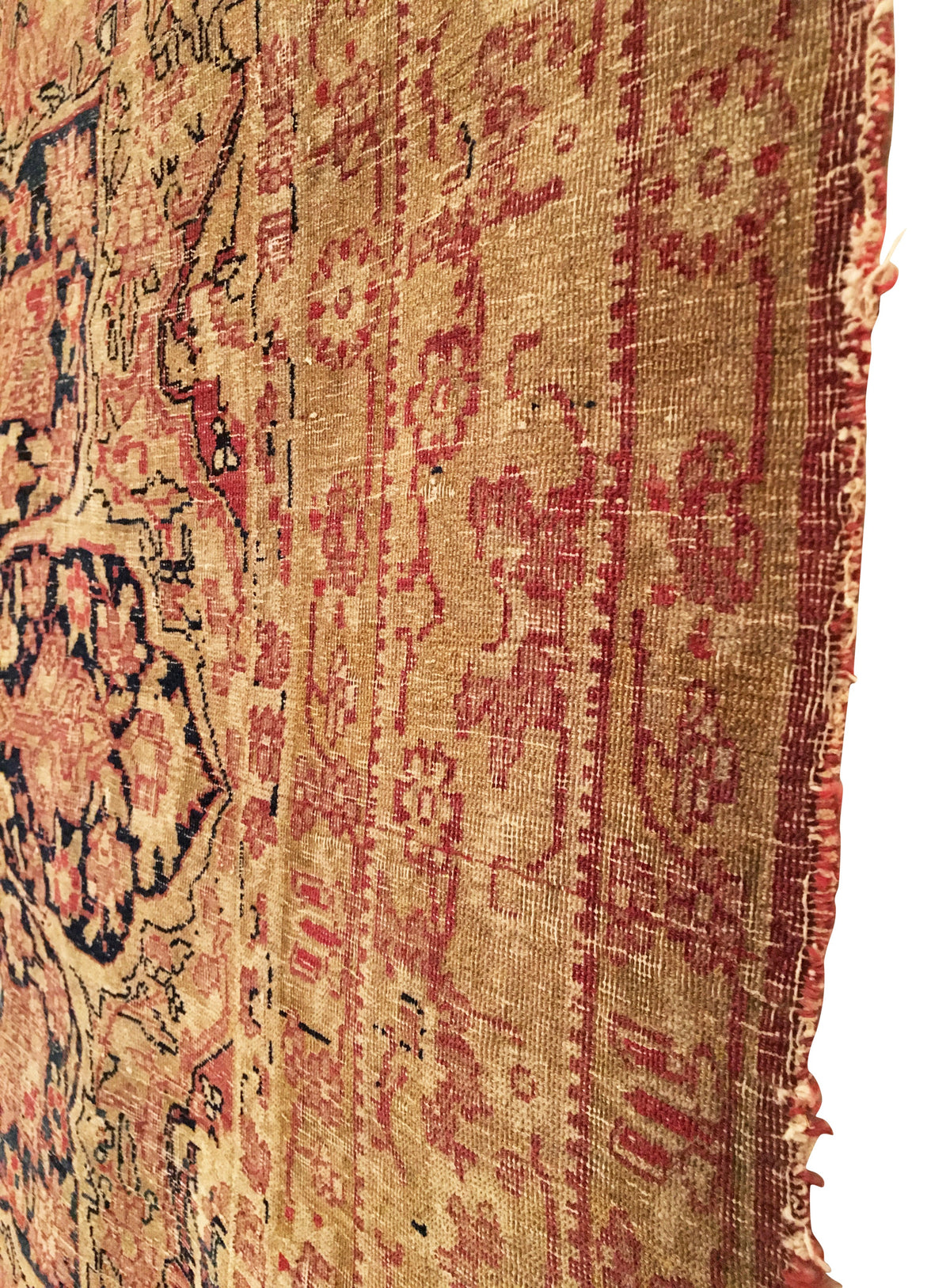 4&#39;3&quot; X 6&#39;4&quot; Antique Persian Kerman Medallion Rug