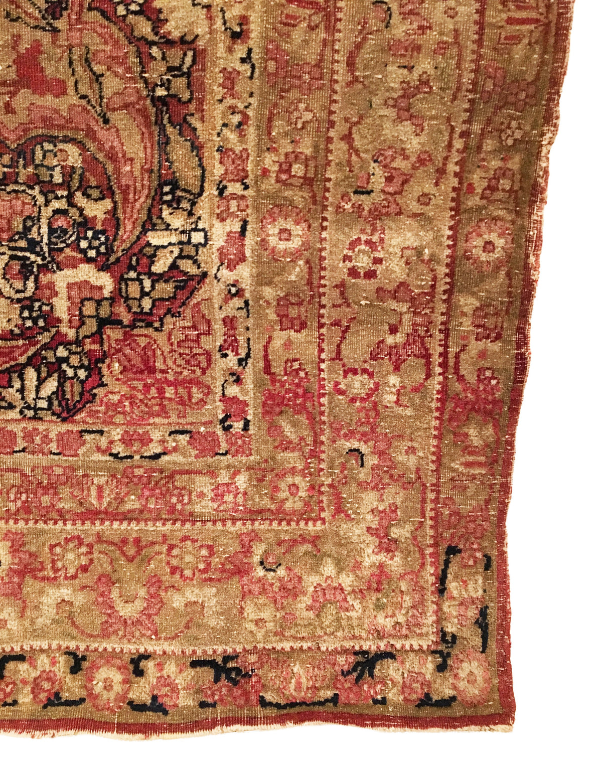 4&#39;3&quot; X 6&#39;4&quot; Antique Persian Kerman Medallion Rug