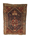 Antique Persian Khamseh Tribal Bird Rug 3'9 x 5'0