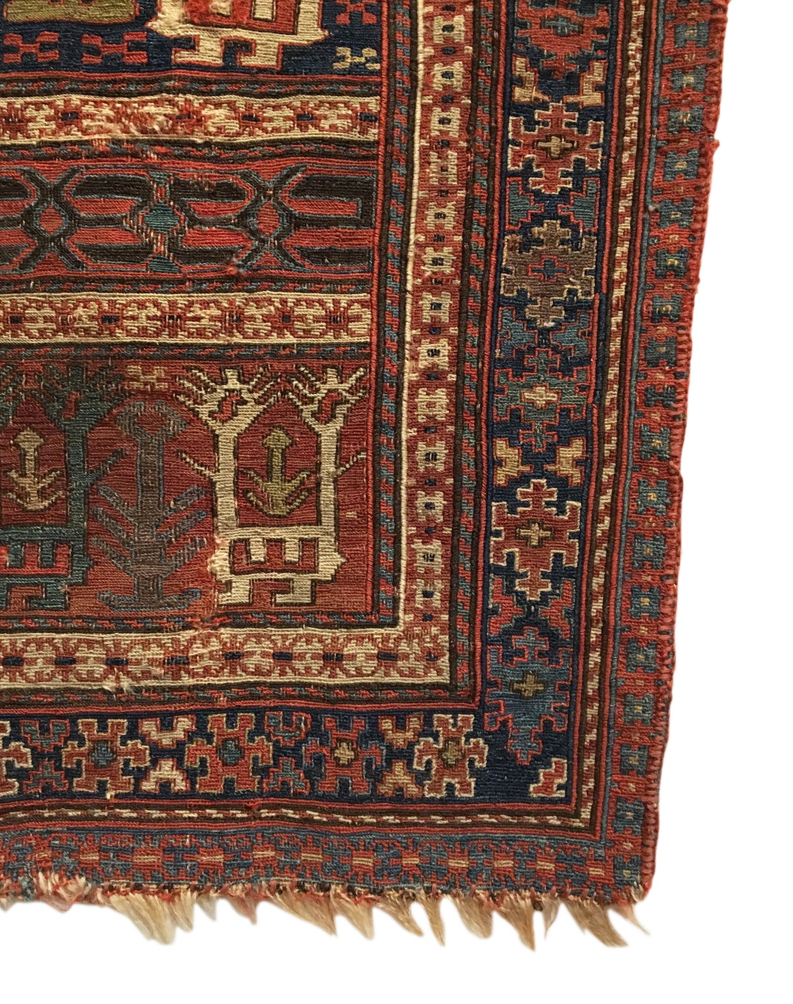 1'10 X 1'11 Antique Persian Shahsavan Small Square Rug [TAK0046]