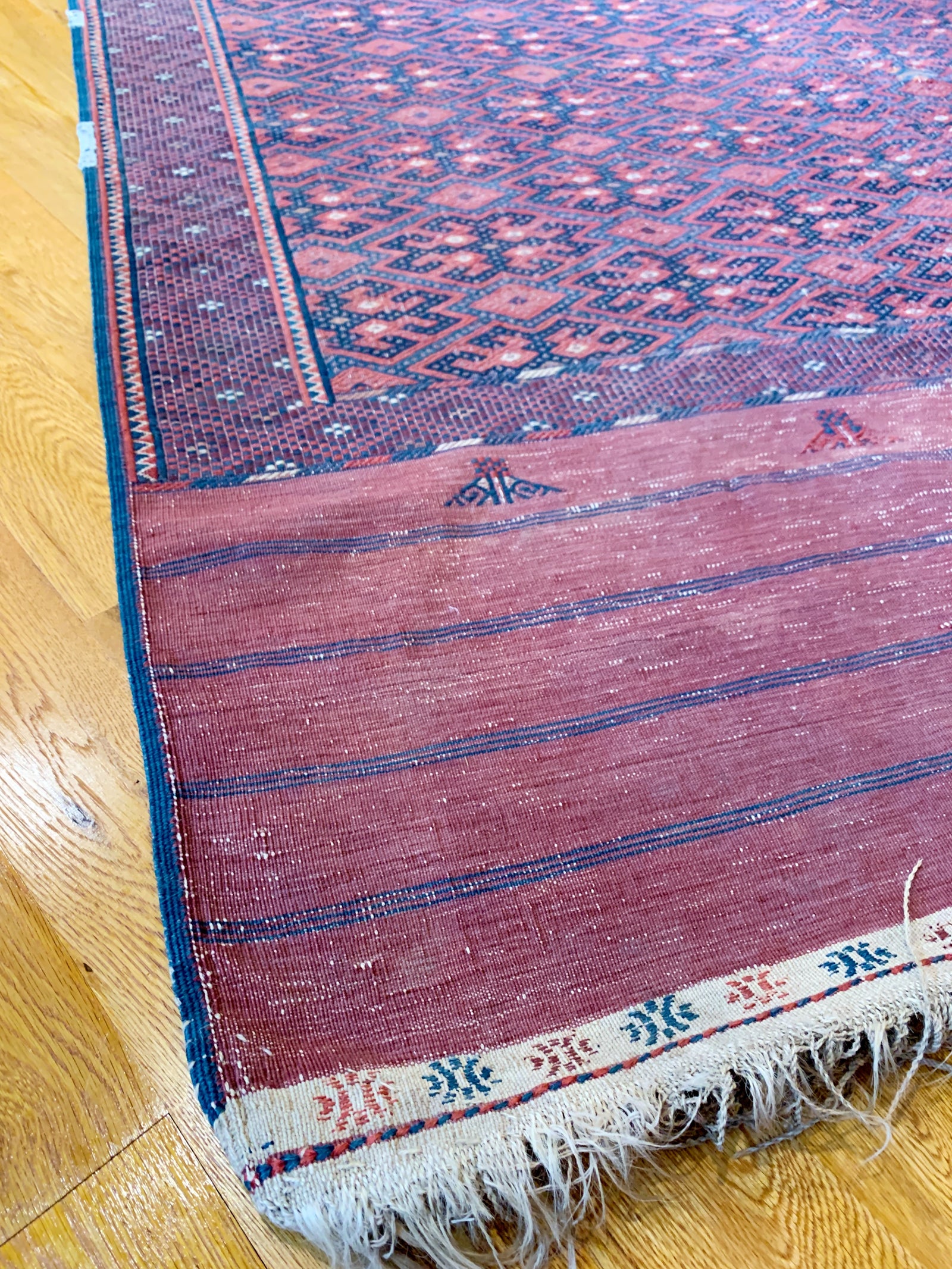 6'0" X 10'7" Antique Yomud Kilim