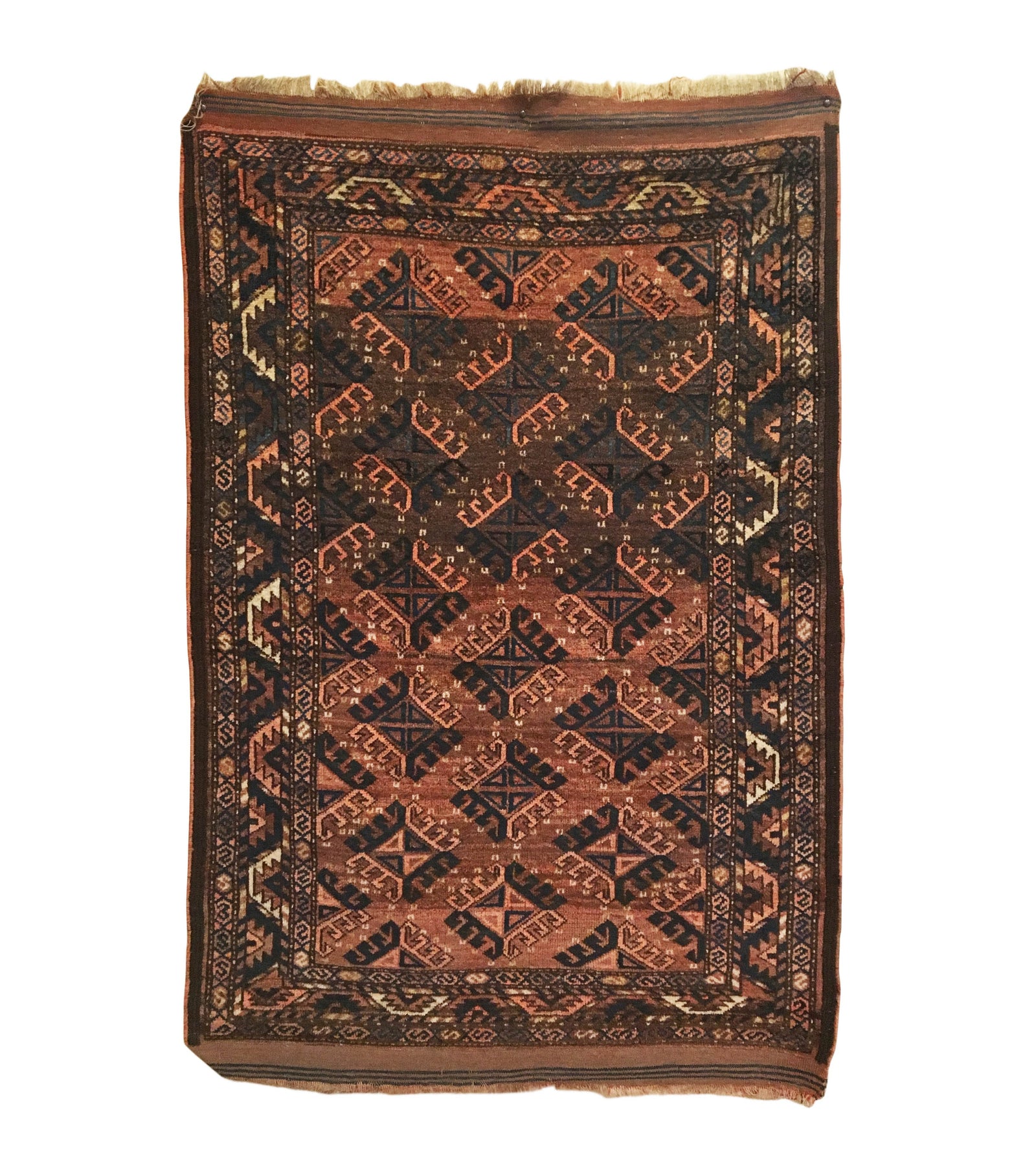 3'1" X 4'8" Antique Turkmen Yomud Small Rug