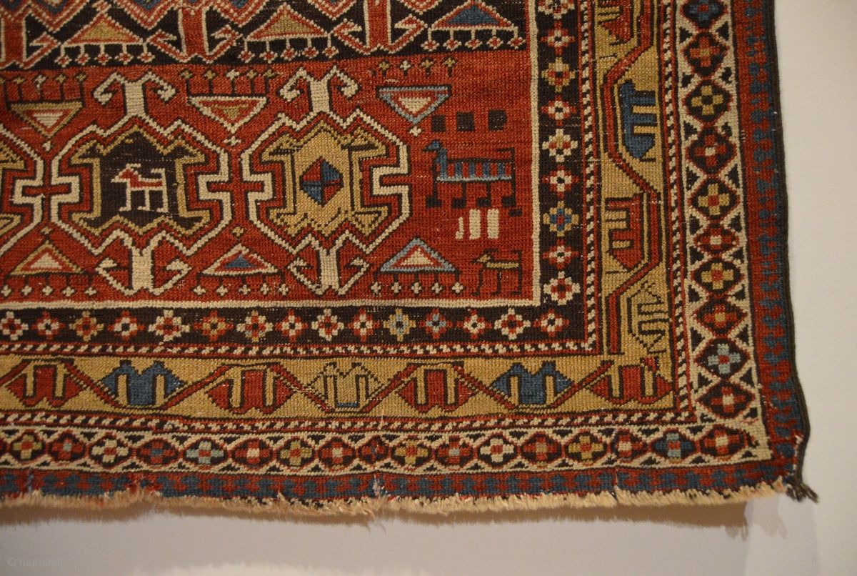 4&#39;9&quot; X 3&#39;10&quot; Caucasian Shirvan Rug [RR-0213]