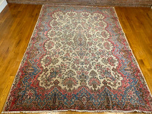 Vintage Persian Kerman Carpet 8'8 x 11'11